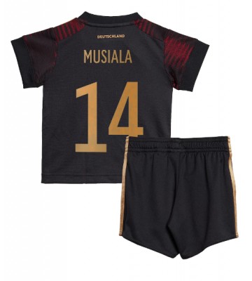Tyskland Jamal Musiala #14 Udebanesæt Børn VM 2022 Kort ærmer (+ korte bukser)